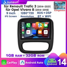 Autoradio Android14 CarPlay GPS WIFI per Opel Vivaro B Renault Trafic 3 Navi DAB