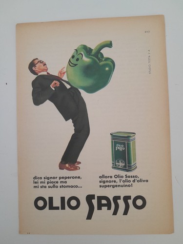 Pubblicità vintage olio sasso - pubblicità,