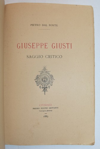 Giuseppe giusti ediz 1883 - giuseppe,