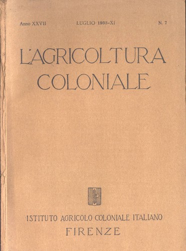 Agricoltura coloniale - agricoltura,