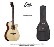 EKO TRI A300ce Chitarra Acustica Elettrificata Cutaway + EFFETTI e BT CON BORSA