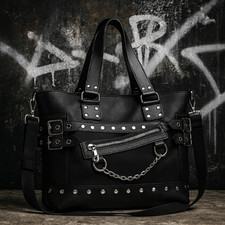 Borsa tote gotica punk nera