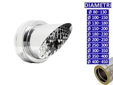 ALLINOX Terminale a Becco Doppia Parete Acciaio Inox Coibentato Canna Fumaria