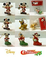 DISNEY NATALE CHRISTMAS PERSONAGGI ORNAMENTS RESINA RESIN FIGURES 6 / 6,5 CM
