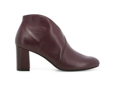 Melluso Stivaletto Donna Bordeaux in Pelle con Tacco Largo e Zip
