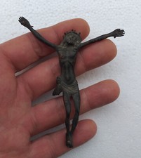 Antico Gesù crocifisso in bronzo
