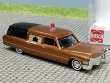 1/87 Busch Cadillac Station Wagon'66 carro funebre rame 42924