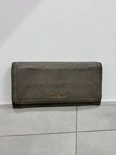 PORTAFOGLIO MIU MIU IN PELLE GRIGIO
