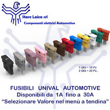 FUSIBILI UNIVAL 1 2 3 4 5 7 10 15 20 25 30A  AUTO MOTO CAMPER UNIVERSALI  10 Pz