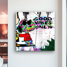 Tela Pop Art Moderna Snoopy -