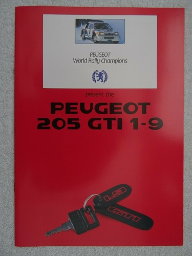 Brochure peugeot 205 gti - 205, 1.9