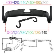 Manubrio bici strada ghiaia carbonio mezzo cavo interno drop bar 31,8mm 13 gradi