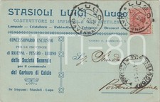 LUGO - STASIOLI LUIGI - IMPIANTI A GAS ACETILENE (RAVENNA) 1915
