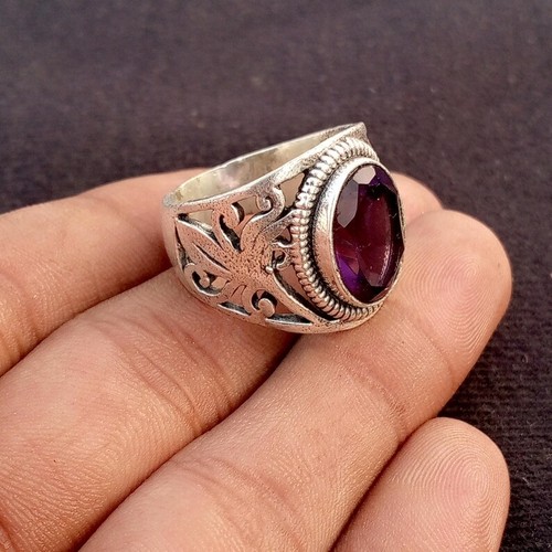 Amethyst ring 925 sterling - amethyst,