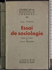 ESSAI DE SOCIOLOGIE. LUIGI STURZO. LIBRAIRIE BLOUD & GAY.