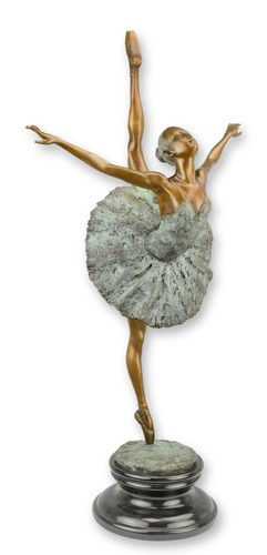 Scultura bronzo ballerina - bronzo,