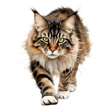 4 adesivi gatto delle foreste