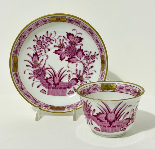Herend indian basket - basket, demitasse