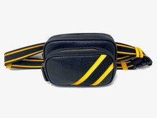 Marsupio in vera pelle Made in Italy con livrea gialla - Unica - Stupenda!