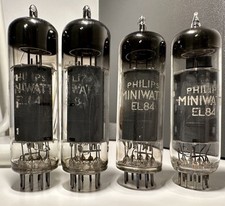 Philips Miniwatt EL84 6BQ5 codes Rx4-Rx3 Z Used in Original Box Matched Quad
