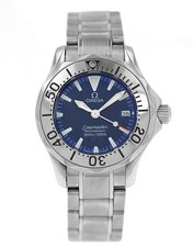 Omega Seamaster Diver 300M 2285.80 Quadrante Blu Data Acciaio 28MM Donna Quarzo