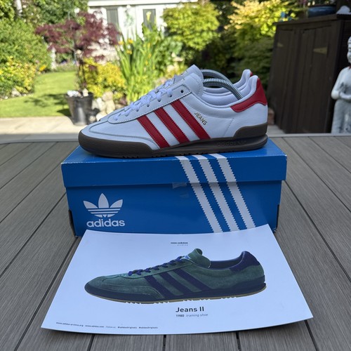 Jeans adidas bianco rosso - e,