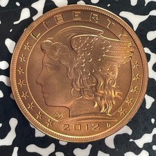 Lotto medaglie rame fantasia U.S. 1 Amero Daniel Carr 2012 #OV1682