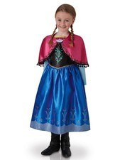 Rubie's Costume Vestito Disney Anna Deluxe Frozen Carnevale Bambine 7-8 Anni