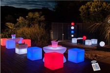 Sedia cubo luminoso led 12"