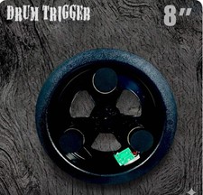 Vassoio piastra 8" 3 trigger con zona cerchio per batteria acustica Roland Alesis