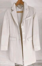 cappotto in perfette condizioni, bianco, da donna. Lavato e stirato in tintoria