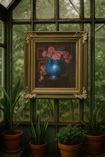 Grande Natura Morta Dipinto Ad Olio In Cornice Firmato Leporati 70s Arte Moderna