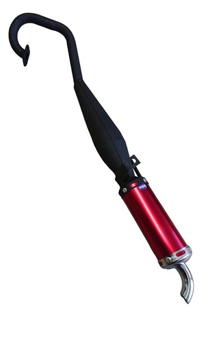 Hmparts scarico rosso - scarico, rosso/cromo