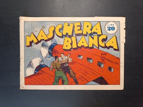 Fumetto maschera bianca dick - bianca,