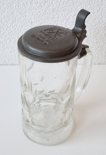 Antico boccale birra vetro - in,