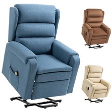 HOMCOM Poltrona Relax Alzapersona con Schienale Reclinabile e Poggiapiedi