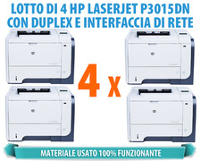 ★ Lotto 4 stampanti Hp Laserjet P3015DN - Stampa sino a 42 ppm, interfaccia LAN★
