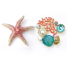 Spilla Rosa Stella Marina