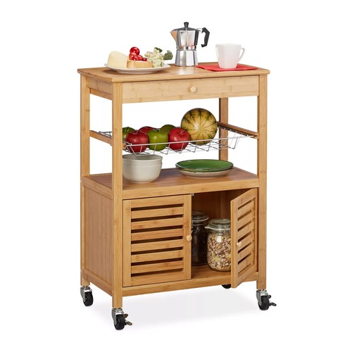 Carrello cucina bambù - carrello, da