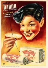 CARTOLINA PUBBLICITARIA BURRO MAGHENZANI SAN SECONDO PARMENSE