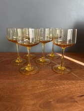 6 Bicchieri Aperitivo Ambra Soffiati a Mano Italiani Possibilmente Carlo Moretti