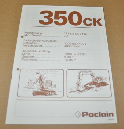 Brochure specifiche escavatore