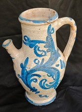 Antico versatoio del '700 in terracotta e smalto