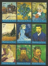 SET FRANCOBOLLI PITTORE