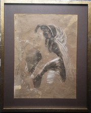 Disegno antico ritratto di