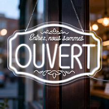 OUVERT Insegne Luminose