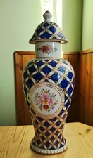 Vaso Porcellana Francese Dipinto A Mano