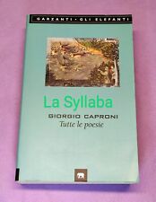 Tutte le Poesie Giorgio Caproni Libro Raccolta Antologia Novecento Res Amissa