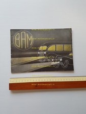 B.A.M. catalogo fari supplementari e antinebbia depliant originale italiano