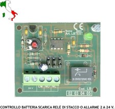 SALVA BATTERIA SCARICA A 24 V RELÈ ATTIVA DISATTIVA SISTEMA DI RICARICA 27,6 VCC